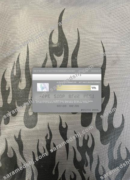 Equatorial Guinea BGFI Bank visa debit card photolook back